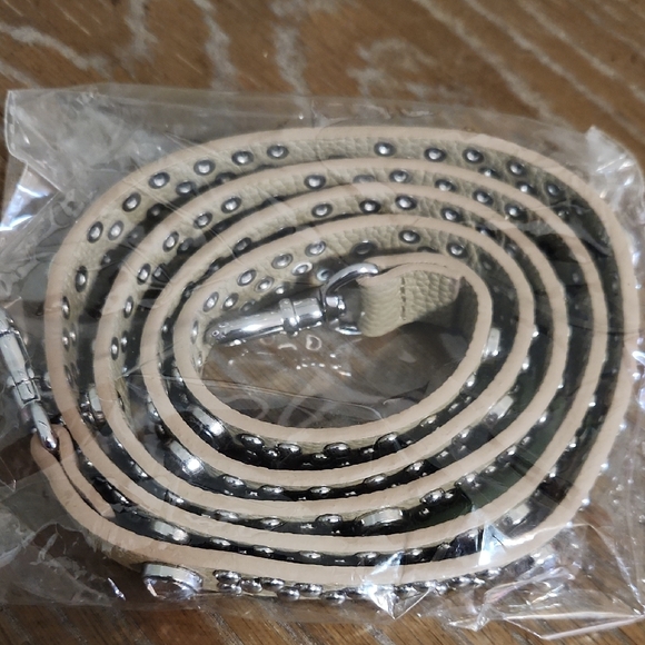 Purse Replacement Strap - Studded Beige with Bling - Picture 3 of 5